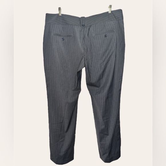 Gray Pinstripe Old Navy Trousers - Picture 2 of 5